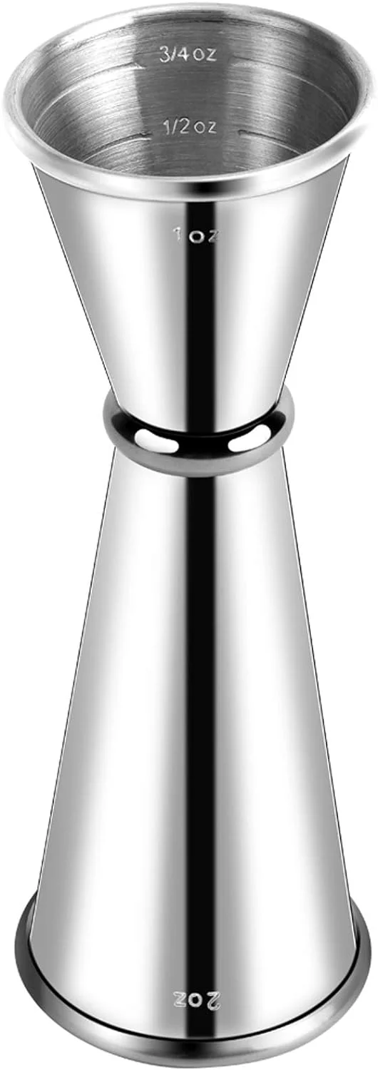 Jigger Oncero Japones Premium 2 a 1 onza con medidas internas
